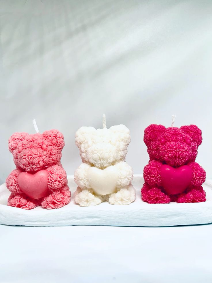 Mini teddy candle