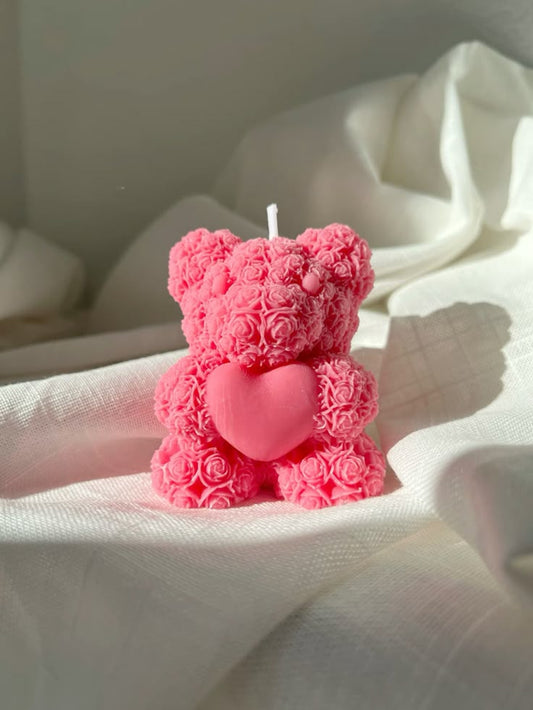 Mini teddy candle