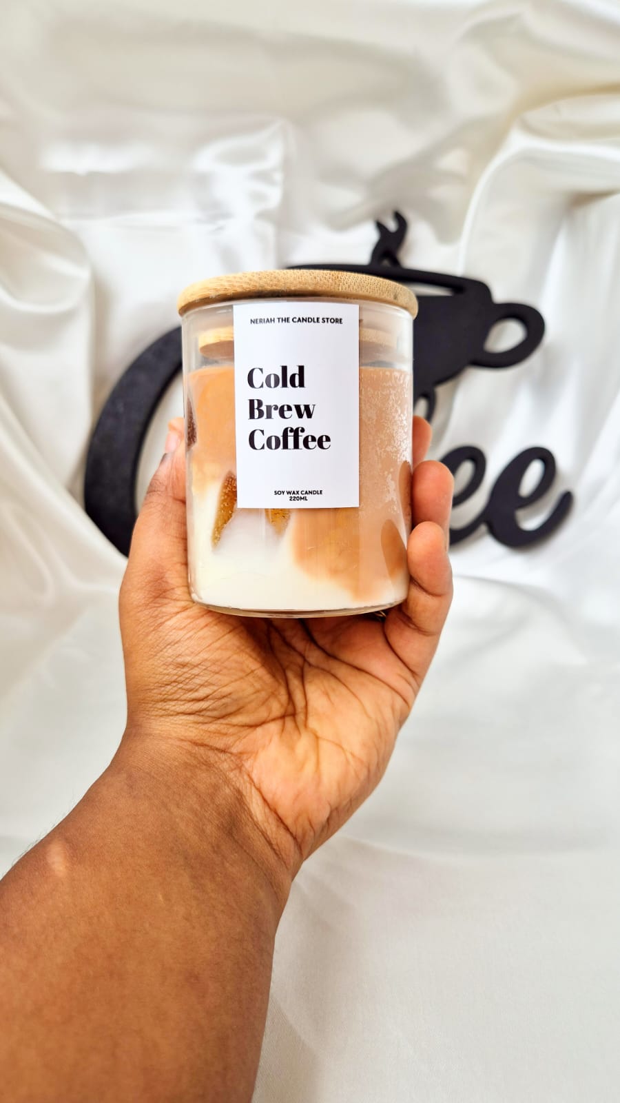 Cold brew coffee candle
