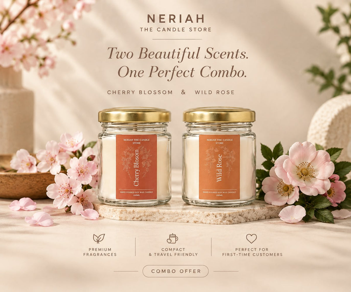 Cherry Blossom & Wild Rose Candle Combo
